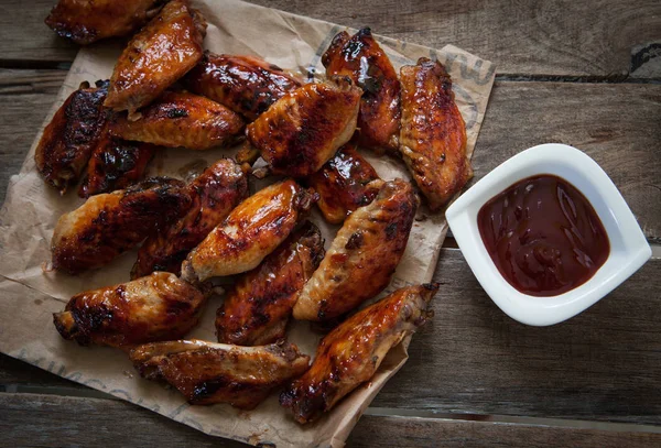 Chicken wing with sauce — Stock Photo, Image