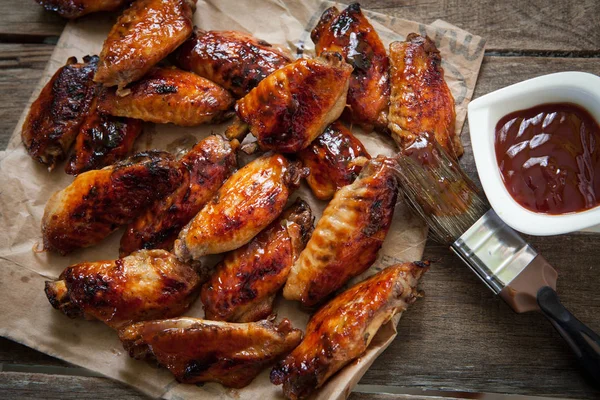 Chicken wing with sauce — Stock Photo, Image