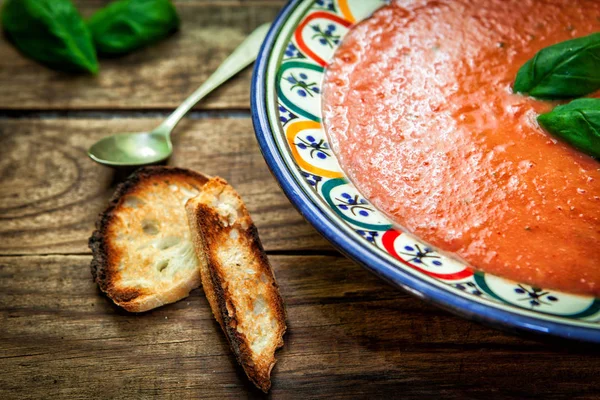 Sopa fría de tomate — Foto de Stock