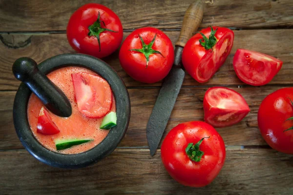 Kall tomatsoppa — Stockfoto