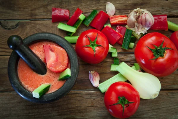 Sopa fría de tomate —  Fotos de Stock