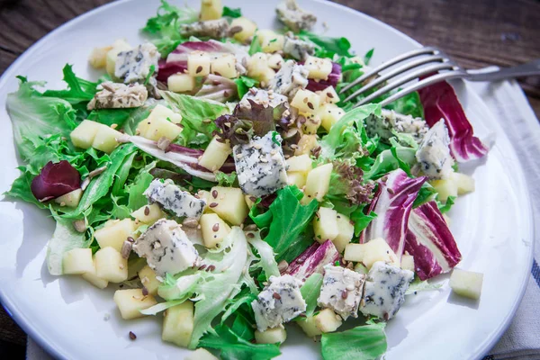 Cheese salad on plate — Stock Photo, Image