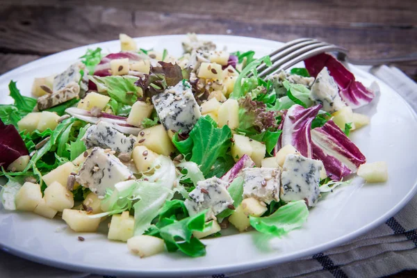 Salată de brânză pe farfurie — Fotografie, imagine de stoc