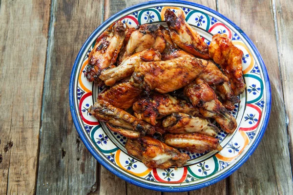 Asas de frango estilo búfalo — Fotografia de Stock