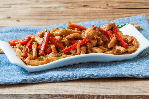 Chicken with oyster sauce — Stock Photo, Image