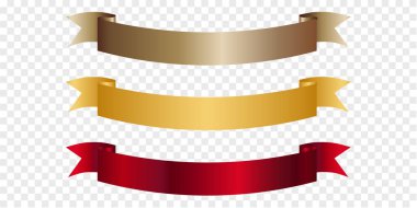 Kutlama ribons şeffaf arka plan üzerinde topluluğu. Vektör çizim.