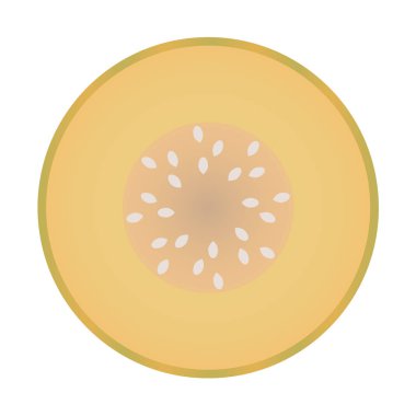 Beyaz arka plan üzerinde izole kavun meyve. Vektör çizim. Mükemmel tasarım projesi.