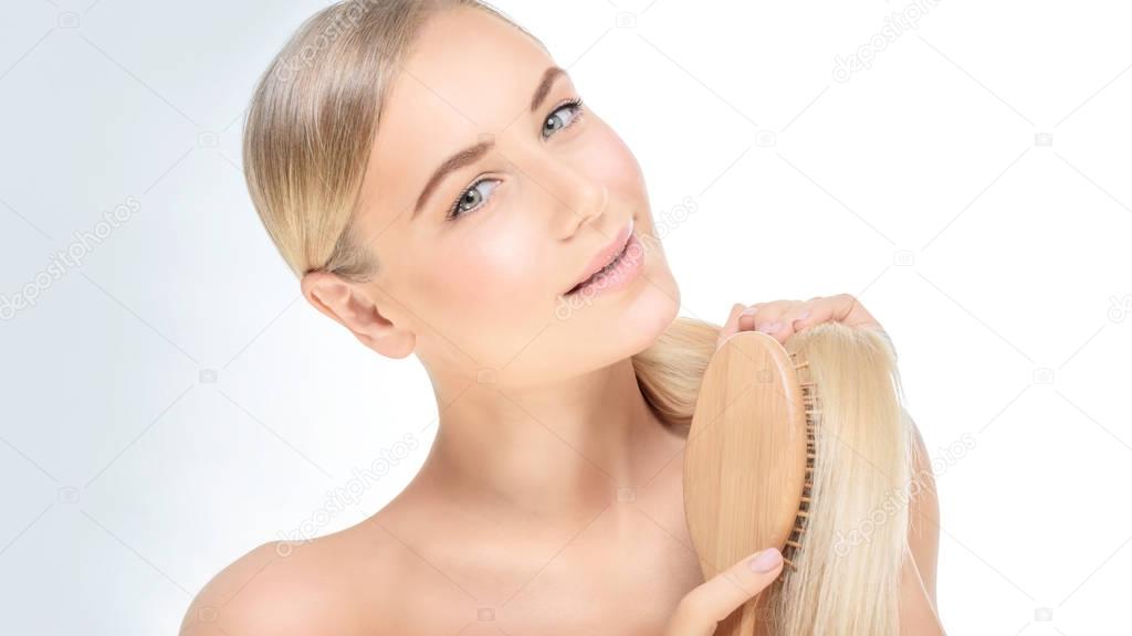 Woman with a beautiful healthy hair