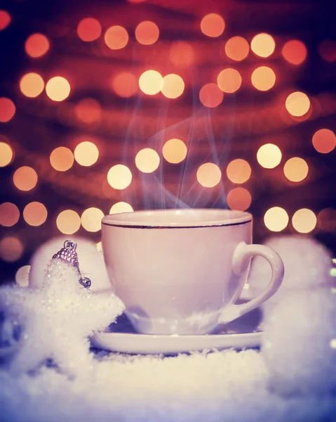 Warme kerst koffie stilleven — Stockfoto