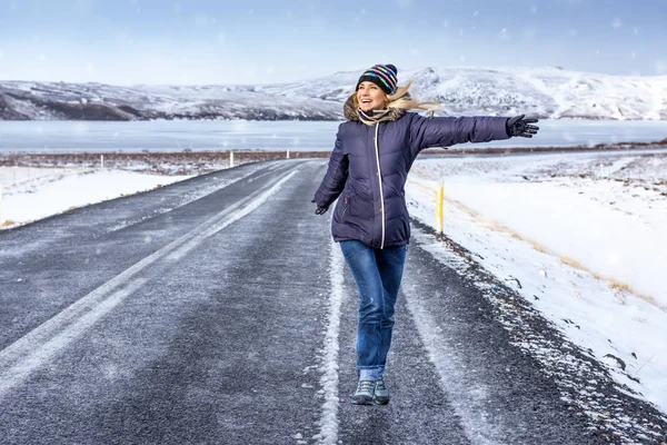 Feliz viagem de inverno — Fotografia de Stock