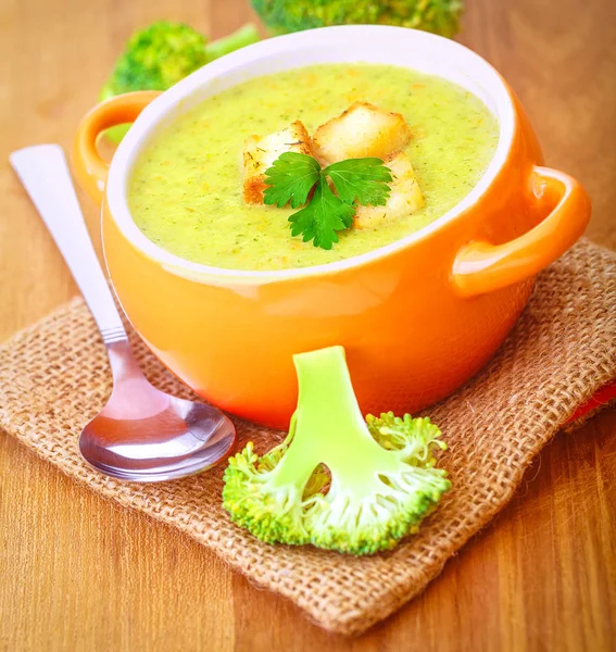 Tasty broccoli cream soup — Stock Image Tasty broccoli cream soup Stock Picture