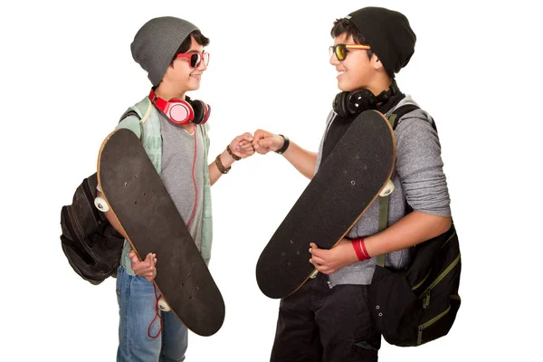 Two happy teen boys — Stock Photo, Image