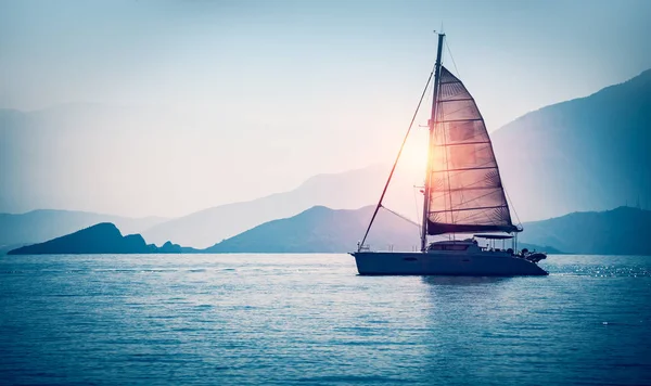 Sailboat in the sea — Stock Photo, Image