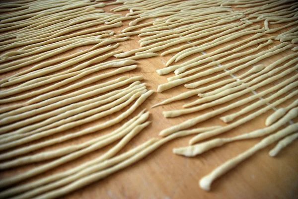 PASTA FATTA I CASA.CAMPANIA.ITALIEN — Stockfoto