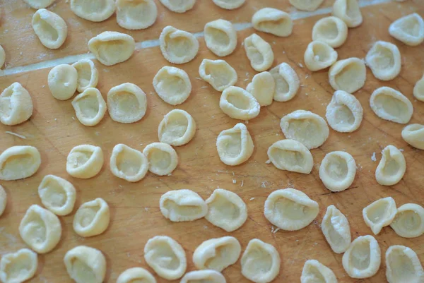 Italien Färsk Hemlagad Pasta Färsk Pasta Stor Härligheten Italienska Rätter — Stockfoto