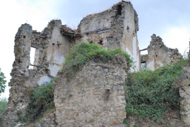 Roscigno, Güney İtalya'hayalet kasaba kentsel peyzaj.