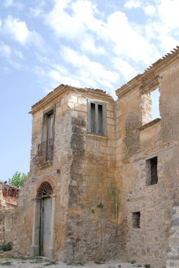 Roscigno, Güney İtalya'hayalet kasaba kentsel peyzaj.