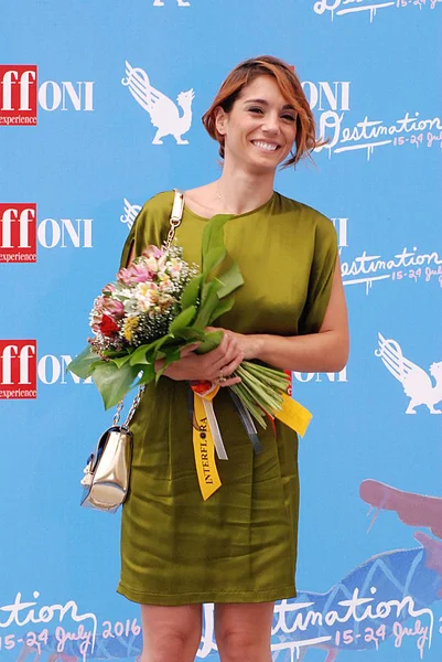 在2016年Giffoni电影节上的Cristiana Dell'Anna — 图库照片