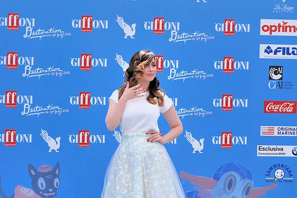Chiara Francini na filmovém festivalu Giffoni 2016 — Stock fotografie