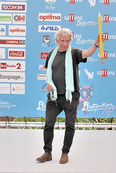 Eugenio Bennato na filmovém festivalu Giffoni 2016 — Stock fotografie