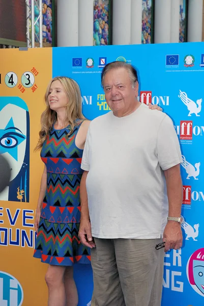 Paul Sorvino e Mira Sorvino al Giffoni Film Festival 2013 — Foto de Stock