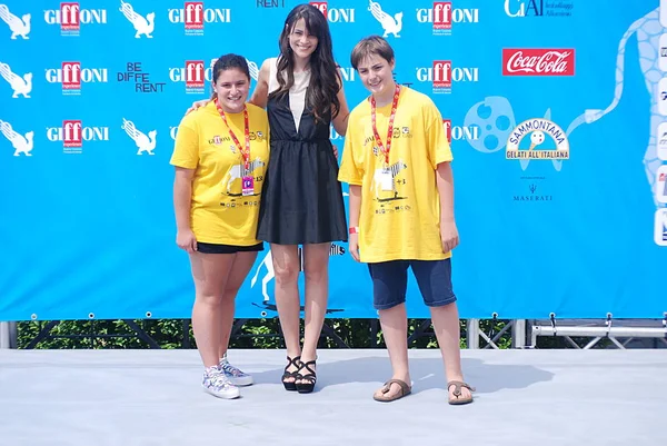 2014 년 《 Micaela Riera al Giffoni Film Festival 》 에 출연. — 스톡 사진