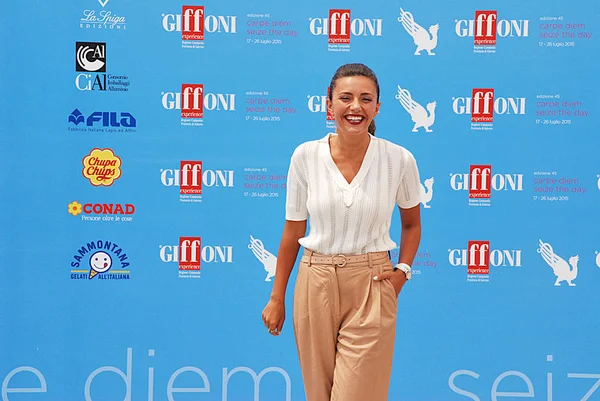 Festiwal Filmowy Serena Rossi al Giffoni 2015 — Zdjęcie stockowe