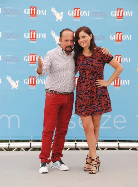 Maurizio Casagrande e Annalisa Scarrone al Giffoni Film Festival 2015 — Zdjęcie stockowe