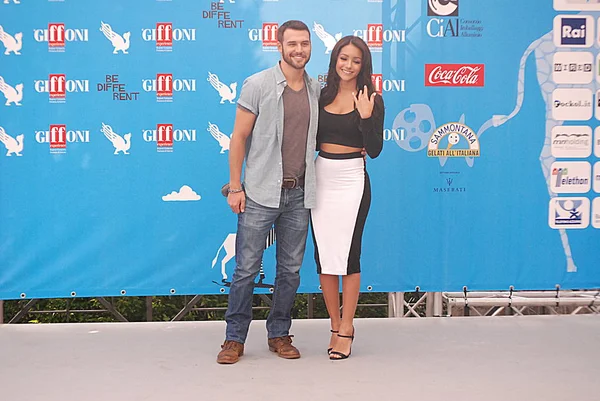 Ryan Guzman e Melanie Iglesias Al Giffoni Film Festival 2014 — Stockfoto