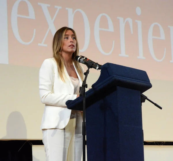 Maria Elena Boschi al Giffoni Filmfesztivál 2017 — Stock Fotó