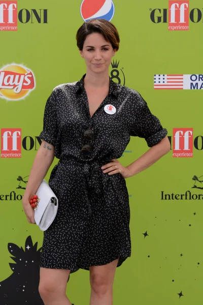 Giffoni Valle Piana, Sa, İtalya - 15 Haziran 2017: Andrea Delogu, Giffoni Film Festivali 2017 - tarih 15 Haziran 2017 Giffoni Valle Piana, İtalya 