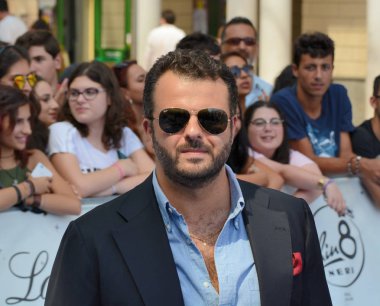 Giffoni Valle Piana, Sa, İtalya - 20 Temmuz 2017: Edoardo De Angelis Giffoni, üzerinde 20 Temmuz 2017 Giffoni Valle Piana, İtalya Festivali 2017 - Film 