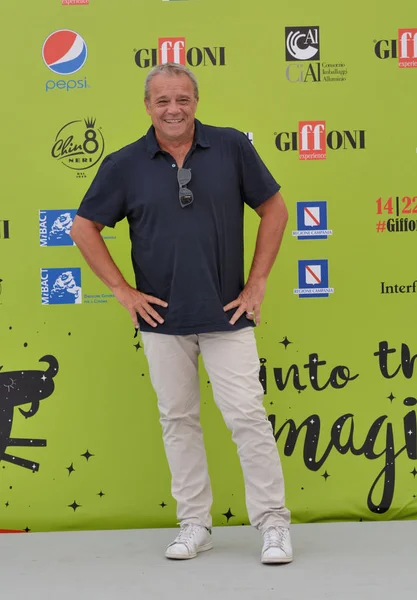 Giffoni Valle Piana Italia Julio 2017 Claudio Amendola Giffoni Film — Foto de Stock