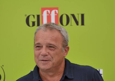 Giffoni Valle Piana, Sa, İtalya - 18 Temmuz 2017: Claudio Amendola, Giffoni Film Festivali 2017 - üzerinde 18 Temmuz 2017 Giffoni Valle Piana, İtalya 