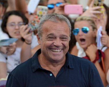 Giffoni Valle Piana, Sa, İtalya - 18 Temmuz 2017: Claudio Amendola, Giffoni Film Festivali 2017 - üzerinde 18 Temmuz 2017 Giffoni Valle Piana, İtalya 