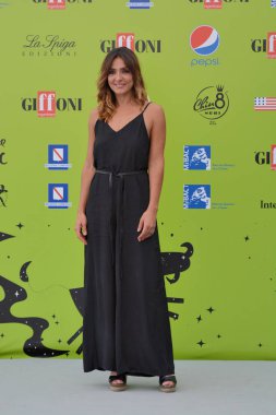Giffoni Valle Piana, Sa, İtalya - 21 Temmuz 2017: Ambra Angiolini, Giffoni Film Festivali 2017 - üzerinde 21 Temmuz 2017 Giffoni Valle Piana, İtalya 