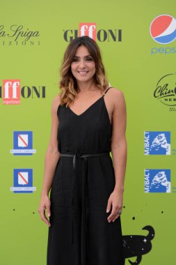Giffoni Valle Piana, Sa, İtalya - 21 Temmuz 2017: Ambra Angiolini, Giffoni Film Festivali 2017 - üzerinde 21 Temmuz 2017 Giffoni Valle Piana, İtalya 