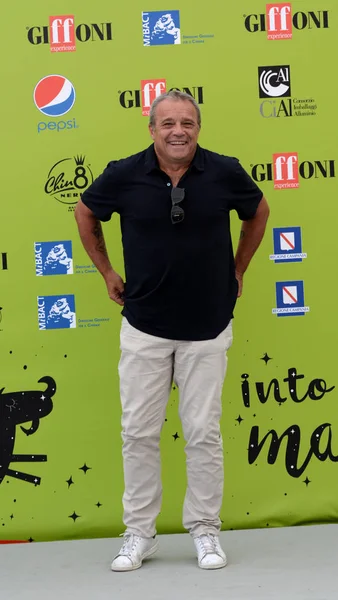 Giffoni Valle Piana, Sa, İtalya - 18 Temmuz 2017: Claudio Amendola, Giffoni Film Festivali 2017 - üzerinde 18 Temmuz 2017 Giffoni Valle Piana, İtalya 