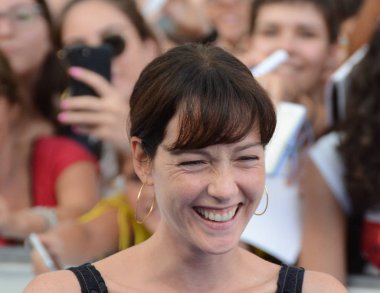 Giffoni Valle Piana, Sa, İtalya - 19 Temmuz 2017: Cristiana Capotondi, Giffoni Film Festivali 2017 - Tarih 19 Temmuz 2017 Giffoni Valle Piana, İtalya 