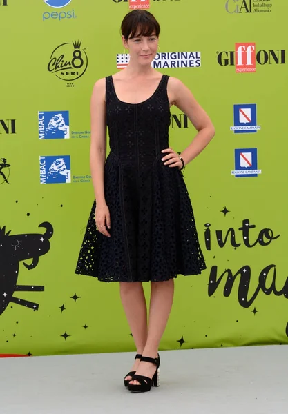 Giffoni Valle Piana, Sa, İtalya - 19 Temmuz 2017: Cristiana Capotondi, Giffoni Film Festivali 2017 - Tarih 19 Temmuz 2017 Giffoni Valle Piana, İtalya 