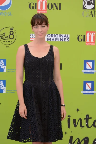 Giffoni Valle Piana, Sa, İtalya - 19 Temmuz 2017: Cristiana Capotondi, Giffoni Film Festivali 2017 - Tarih 19 Temmuz 2017 Giffoni Valle Piana, İtalya 