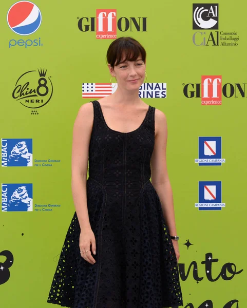 Giffoni Valle Piana, Sa, İtalya - 19 Temmuz 2017: Cristiana Capotondi, Giffoni Film Festivali 2017 - Tarih 19 Temmuz 2017 Giffoni Valle Piana, İtalya 