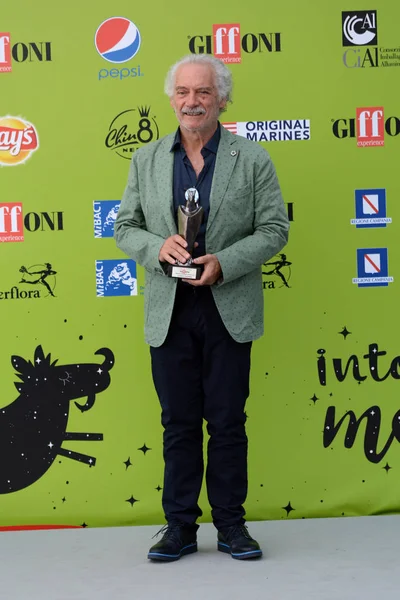 Giffoni Valle Piana, Sa, İtalya - 21 Temmuz 2017: Giorgio Colangeli, Giffoni Film Festivali 2017 - üzerinde 21 Temmuz 2017 Giffoni Valle Piana, İtalya 