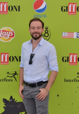 Giffoni Valle Piana, Sa, İtalya - 17 Temmuz 2017: Simone Ruzzo, Giffoni Film Festivali 2017 - üzerinde 17 Temmuz 2017 Giffoni Valle Piana, İtalya 