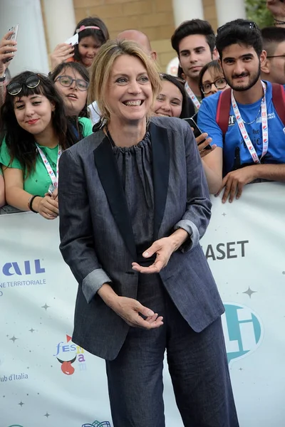 Giffoni Valle Piana, Sa, İtalya - 15 Haziran 2017: Margherita Buy Giffoni Film Festivali 2017 - tarih 15 Haziran 2017 Giffoni Valle Piana, İtalya 