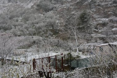 Güney İtalya, 3 Ocak 2018 Kış manzarası.