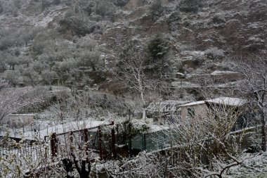 Kış peyzaj, Güney Italya.