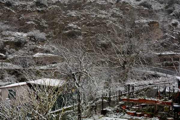 Winter landscape in Southern Italy,January 3, 2018.