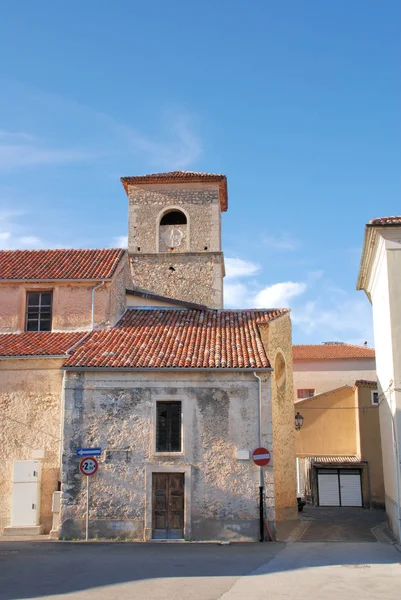 Stedelijk Landschap Teggiano Zuid Italië — Stockfoto