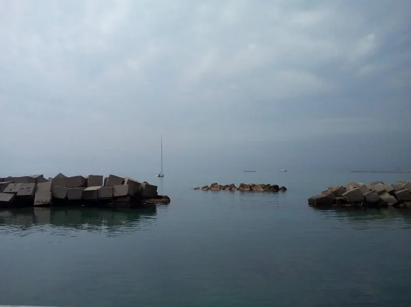 Paisaje Del Mar Salerno Sur Italia —  Fotos de Stock